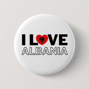 I LOVE ALBANIA - For real Albanians! 6 Cm Round Badge