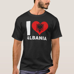 I Love Albania Heart Flag Albania 1 T-Shirt