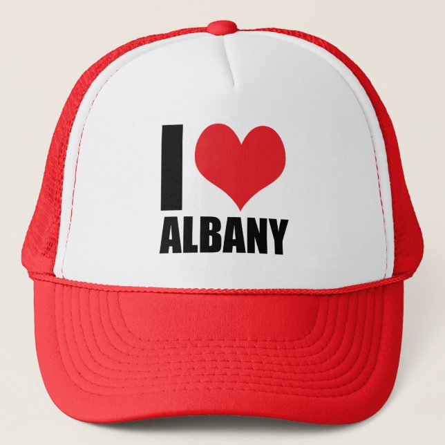 I love Albany Trucker Hat (Front)