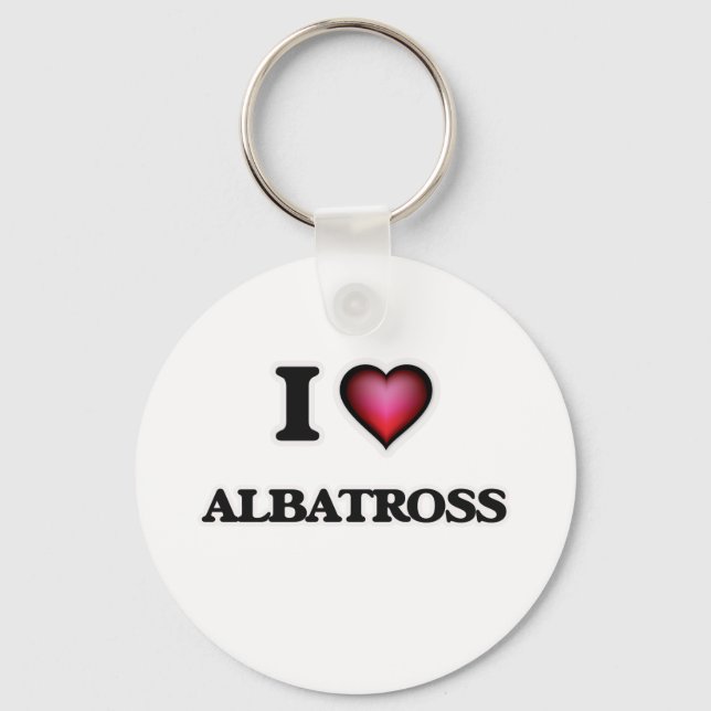 I Love Albatross Key Ring (Front)