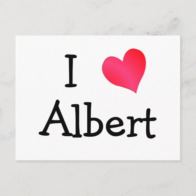 I Love Albert Postcard (Front)