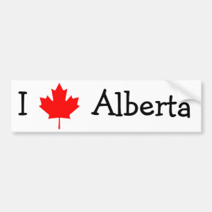 I Love Alberta Bumper Sticker