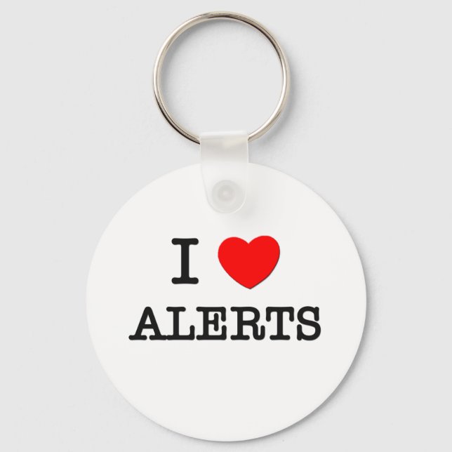 I Love Alerts Key Ring (Front)