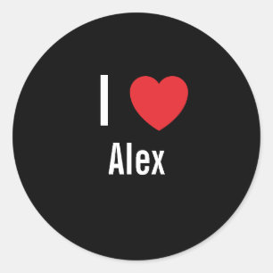 I love Alex Classic Round Sticker