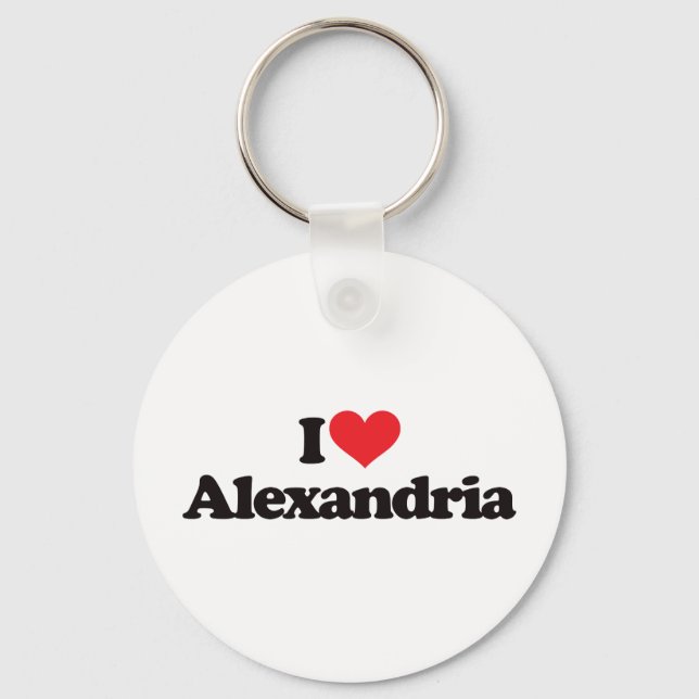 I Love Alexandria Key Ring (Front)
