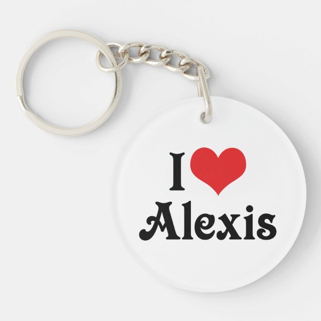 I Love Alexis Key Ring (Front)