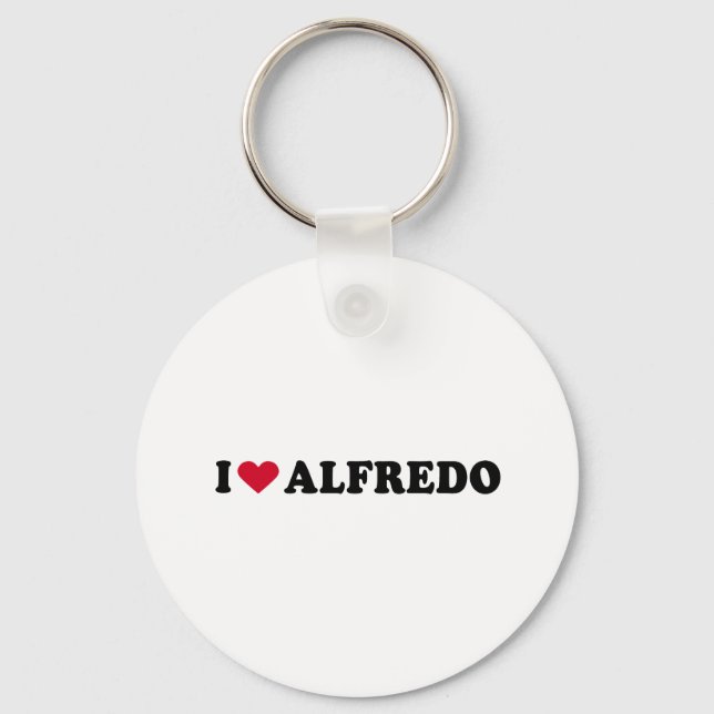 I LOVE ALFREDO KEY RING (Front)