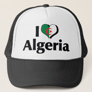 I Love Algeria Flag Trucker Hat