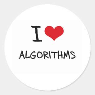 I Love Algorithms Classic Round Sticker