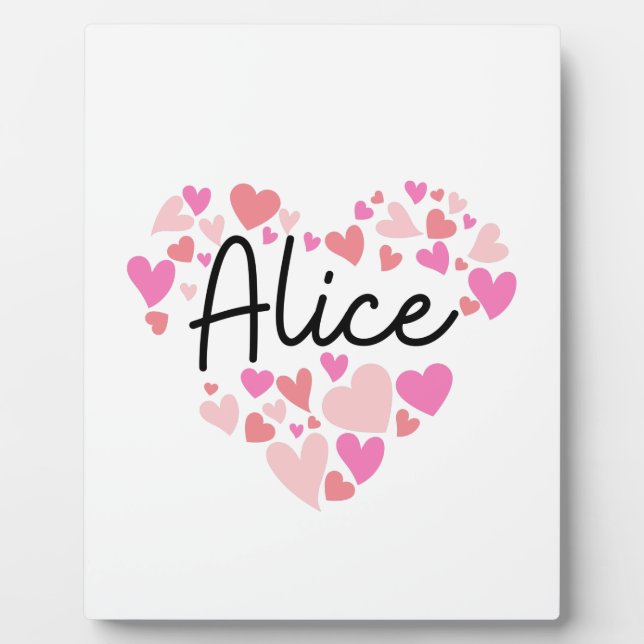 I love Alice Plaque (Front)