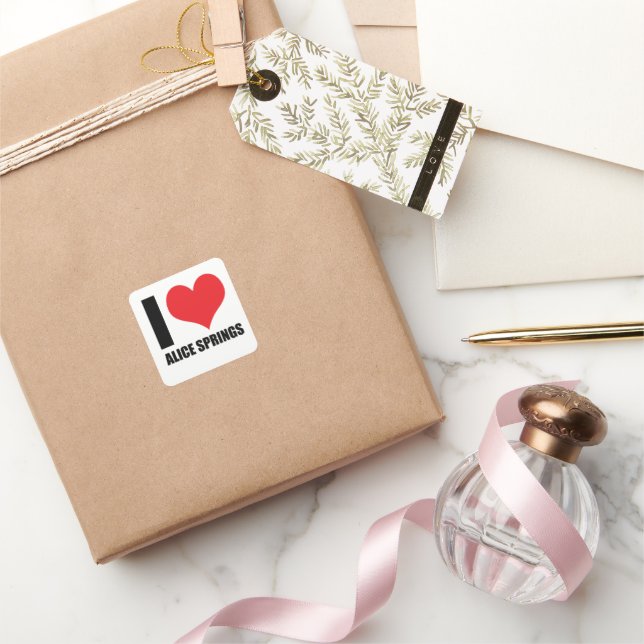 I love Alice Springs Square Sticker (Gifting)
