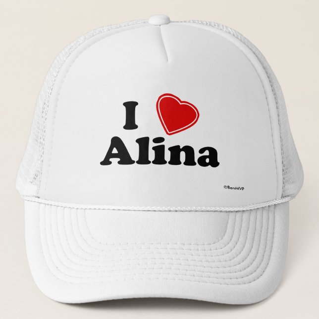 I Love Alina Trucker Hat (Front)