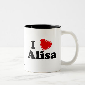 I Love Alisa Two-Tone Coffee Mug