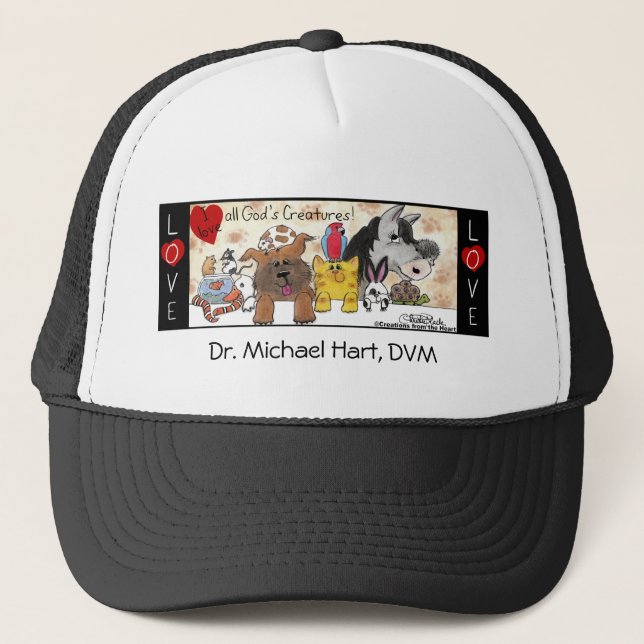 I Love All God's Creatures! Trucker Hat (Front)