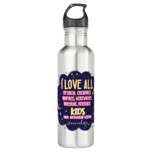 I Love All Mythical Creatures, Vampires, Werewolf 710 Ml Water Bottle