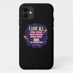 I Love All Mythical Creatures, Vampires, Werewolf iPhone 11 Case