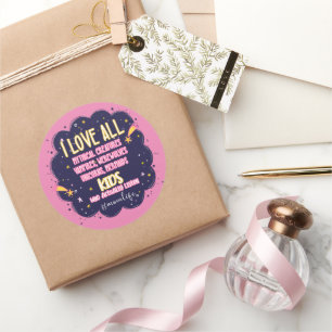 I Love All Mythical Creatures, Vampires, Werewolf Classic Round Sticker