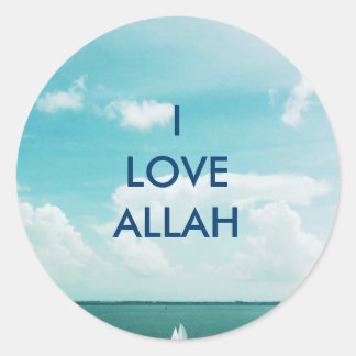 I LOVE ALLAH -Sailboat stickers