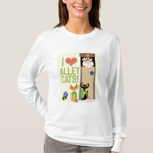 I Love Alley Cats Cartoon T-Shirt