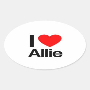 i love allie oval sticker