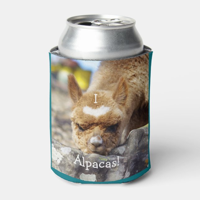 I Love Alpacas Can Cooler (Can Front)