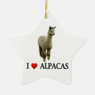 I love alpacas ceramic tree decoration