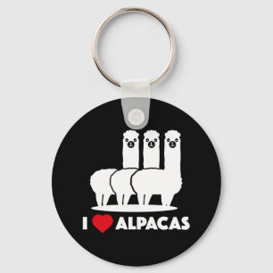 I Love Alpacas Key Ring