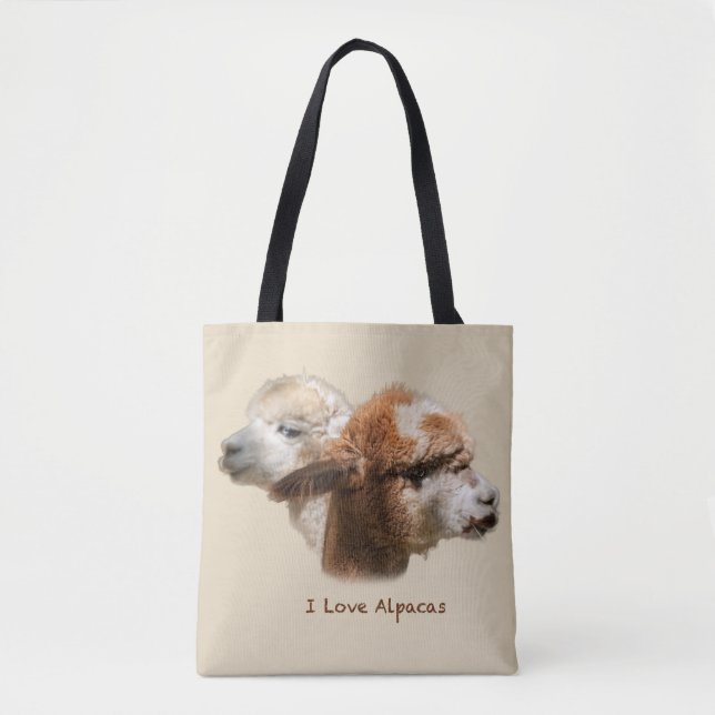 I Love Alpacas Tote Bag (Front)
