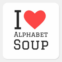 I love alphabet soup