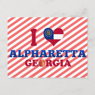 I Love Alpharetta, Georgia Postcard