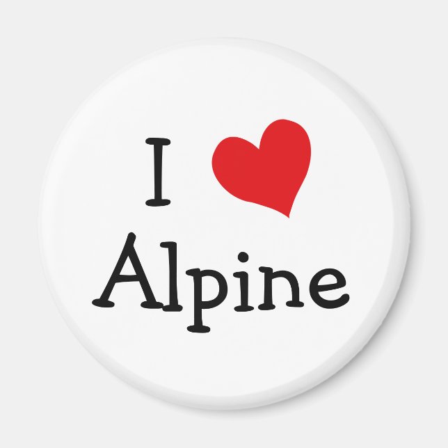 I Love Alpine Magnet (Front)