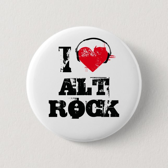 I love alt rock 6 cm round badge (Front)