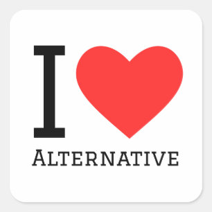 I love alternative square sticker
