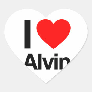 i love alvin heart sticker