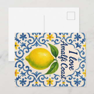 I Love Amalfi Coast – Calligraphic Postcard