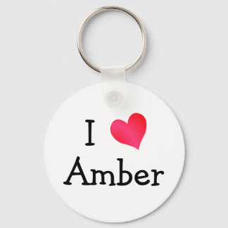 I Love Amber Key Ring