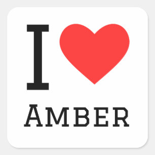 I love amber square sticker