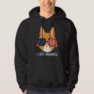 I Love Ameowrica American Orange Tabby Cat Pet Hoodie