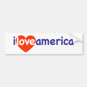 I Love America - American Patriot Bumper Sticker