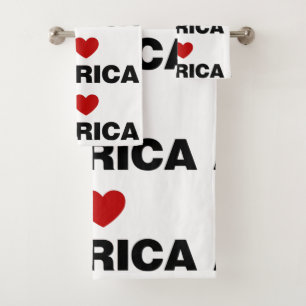 I Love America Bath Towel Set