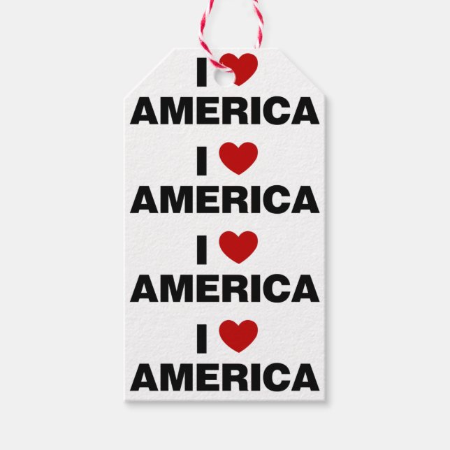 I Love America Gift Tags (Front)