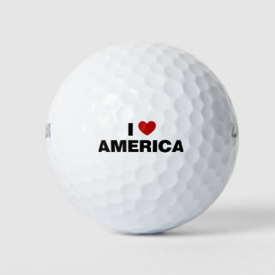 I Love America  Golf Balls