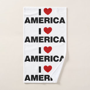 I Love America Hand Towel