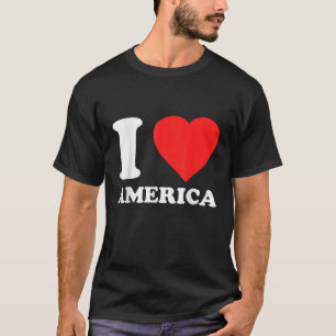 I Love America Independence 4th July USA T-Shirt