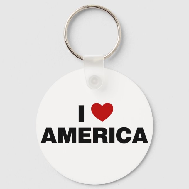I Love America Key Ring (Front)