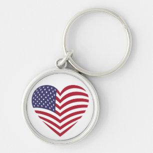 I LOVE AMERICA KEY RING