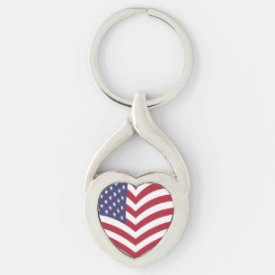 I LOVE AMERICA KEY RING
