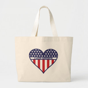 I Love America Large Tote Bag