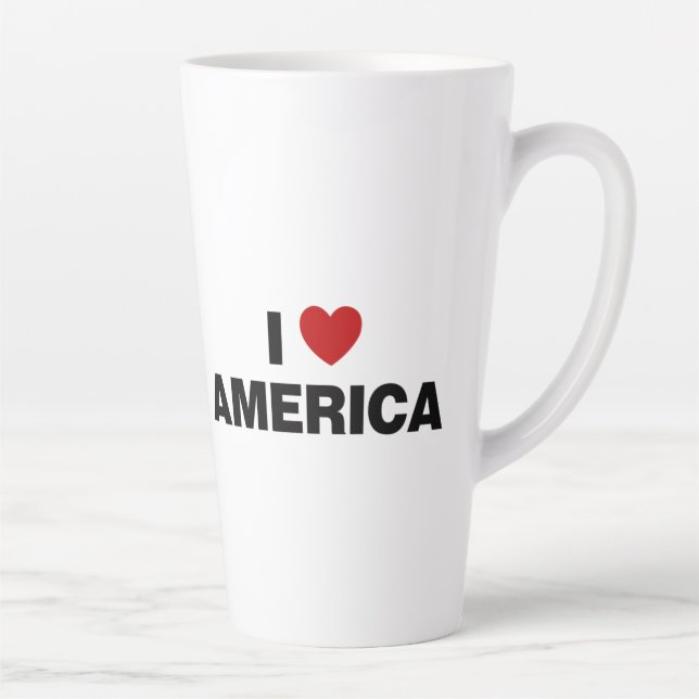 I Love America  Latte Mug (Right)