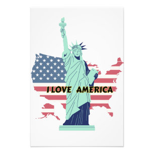 I Love America – Liberty & Pride T-Shirt Photo Print